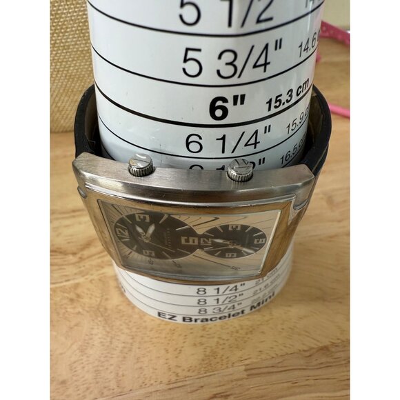 Kenneth Cole Reaction Mens Dual Dial Black & Silver Watch Stainless NOT TESTED - Picture 10 of 14